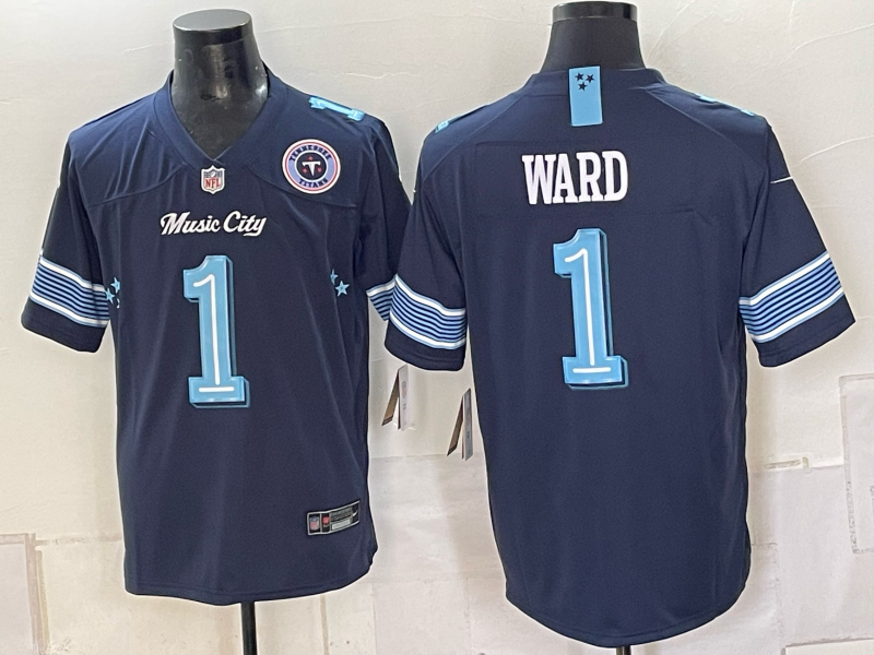 Men Tennessee Titans #1 Ward blue Nike NFL 2026 Rivalries limited Jersey 092402->tennessee titans->NFL Jersey